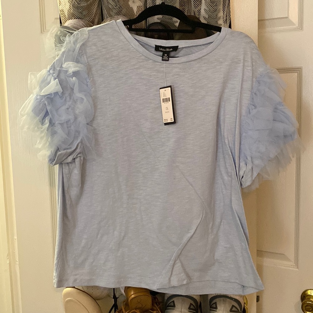 Tulle sleeve top